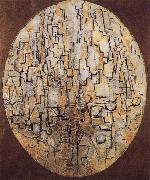 Piet Mondrian Conformation of oblong with tree oil on canvas